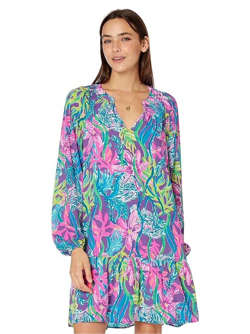 Lilly Pulitzer -  Lucee Dress - Pigment Purple Party All the Tide